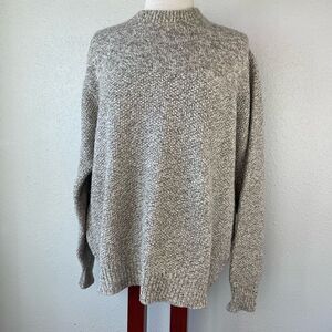 EUC Pure Stuff Mens Tan and Cream Wool Sweater Size L